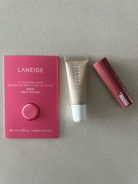 Makeup by Mario Lip Serum + Summer Fridays Lip Balm + Laneige Lip Sleeping Mask